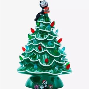 Ceramic Christmas Tree with Lights - Green